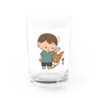 LUKECOGIのコーギー  チラッと Water Glass :front