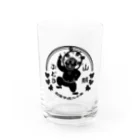 山賊ぶどうの山賊ぶどうロゴ黒 Water Glass :front