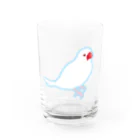 comet-yの白文鳥ワンポイント Water Glass :front