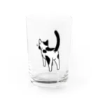 Riotoのねこけつ（ぶち猫） Water Glass :front