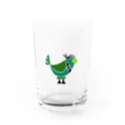 チノサーフアートのPeace pirates green  Water Glass :front