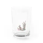 小さなおみやげやさん（SUZURI支店）のきのこと小人と時々カエル（えのき茸） Water Glass :front