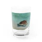 竜の工房・翔 -SUZURI SHOP-のたゆたうウミガメ Water Glass :front