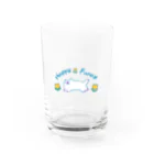 本調子のHappyFunnyねこちゃん Water Glass :front