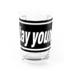 DRIPPEDのstay young-ステイヤング-BOXロゴ Water Glass :front