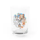 ＰＵＧＬＡＮＤの熊・鹿・フクロウ・オオカミ・キツネ・鷹・イモリ・うさぎ・リス・ジョウビタキ Water Glass :front