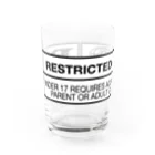 DRIPPEDのR RESTRICTED Water Glass :front