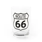 DRIPPEDのROUTE 66-ルート66-モノクロロゴ Water Glass :front