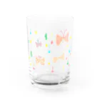 山崎綾子のあれこれのりぼんちょうちょ Water Glass :front