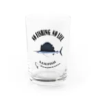 猫と釣り人のBASHOUKAJIKI_EB_2CW Water Glass :front