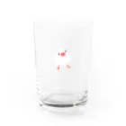 駄文ステップのおべんとをつけた白文鳥さんのグラス Water Glass :front