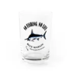 猫と釣り人のKUROKAJIKI_EB_1CW Water Glass :front