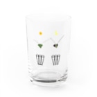 L_arctoaのカマキリの昼と夜の複眼（絵文字、背景透過ver） Water Glass :front