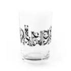 白黒迷彩の配管パンダ Water Glass :front