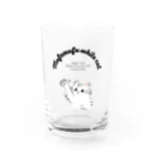 magao-nekoの白いもふもふネコ Water Glass :front