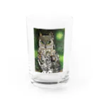 フクロウシホの深淵なミミズク Water Glass :front