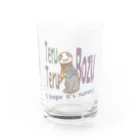 pipippuのてるてる坊主猫ロゴ Water Glass :front