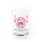 “すずめのおみせ” SUZURI店のアマビエりんちゃん「疫病退散」 Water Glass :front