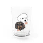 PetTee(ペッティー)のラブちゃん、プリンちゃん Water Glass :front