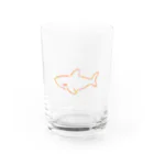 サメ わりとおもいのわりとシンプルなサメ2021ピンク系Ver. Water Glass :front