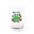 宇宙人 ミドリちゃんグッズのお店のミドリちゃん　何たべる？グラス Water Glass :front