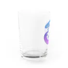 lemon16🍋れもんいろの紫の蛸とシェルボトル グラス前面