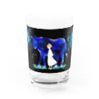 Cor Leonis SUZURI storeの夜空の牛 Water Glass :front