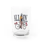 nidan-illustrationの"ALL IN -Track Club-" Water Glass :front