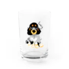 ごまいちの【Lucy】パピコタイプ黒文字 Water Glass :front