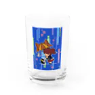 ざしきにゃんこ製作所の雨とさくらとにゃんこと私 Water Glass :front