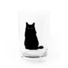 SAIWAI DESIGN STOREのクロネコこぶお Water Glass :front