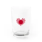 旭日旗の旭日堂の【ハート旭日旗】シリーズ Water Glass :front