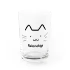 猫のひげ SUZURI店の猫のひげオリジナル グラス前面