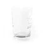 おぐらきょうこのBeluga whales のんびりベルーガとさかなたち Water Glass :front