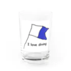 love-natureのi love diving Water Glass :front