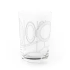 重力エネルギーの線画 Water Glass :front