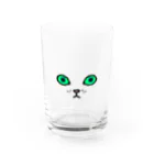 まつだあゆのすずりのねこグラス・みどり Water Glass :front