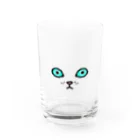 まつだあゆのすずりのねこグラス・あお Water Glass :front