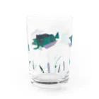 ヤエシノオミセ の長男画伯　【さかな】 Water Glass :front