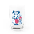 イラスト MONYAAT のモコモコラビット1号*Lick Lick Lick Water Glass :front