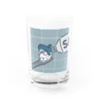 サメ わりとおもいのサメで歯みがき Water Glass :front