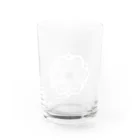 シンプルなグッズ やこ屋の(白抜き)レースの幾何学模様な花 Water Glass :front