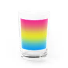 ぽぬぞぬのグラデーション　プライドフラッグ　パンセクシュアル Water Glass :front