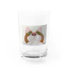 ️️ひろゆき🐾の上向きにゃん Water Glass :front