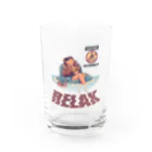 nidan-illustrationの"RELAX" Water Glass :front