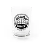 Basketball DinerのBasketball Diner ロゴ円黒 Water Glass :front