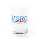 ラペルデラヒーバのマスラオロゴ 赤×水色 Water Glass :front