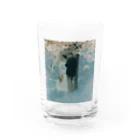 世界の絵画アートグッズのハワード・パイル 《春・桜の木の下で》 Water Glass :front