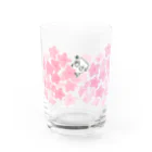 温泉川ワブ♨️単行本発売中のぽよん丸〜ピンク花〜 グラス前面