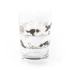 fukuUのお散歩ボーダーコリー Water Glass :front